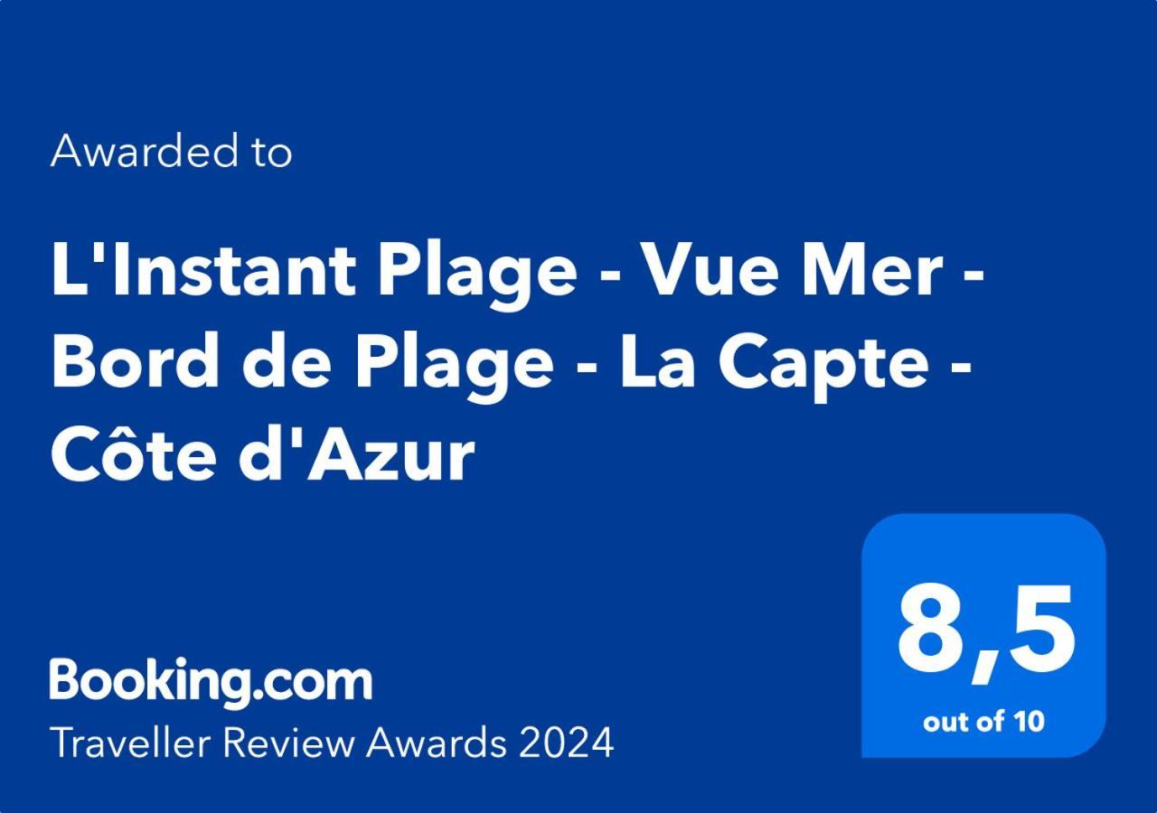 L'Instant Plage - Vue Mer - Bord De Plage - La Capte - Cote D'Azur Hyères Kültér fotó